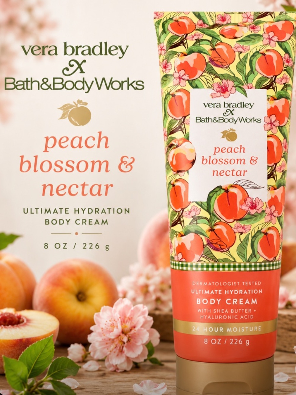 Vera Bradley x Bath & Body Works Peach Blossom & Nectar Body Cream 🍑